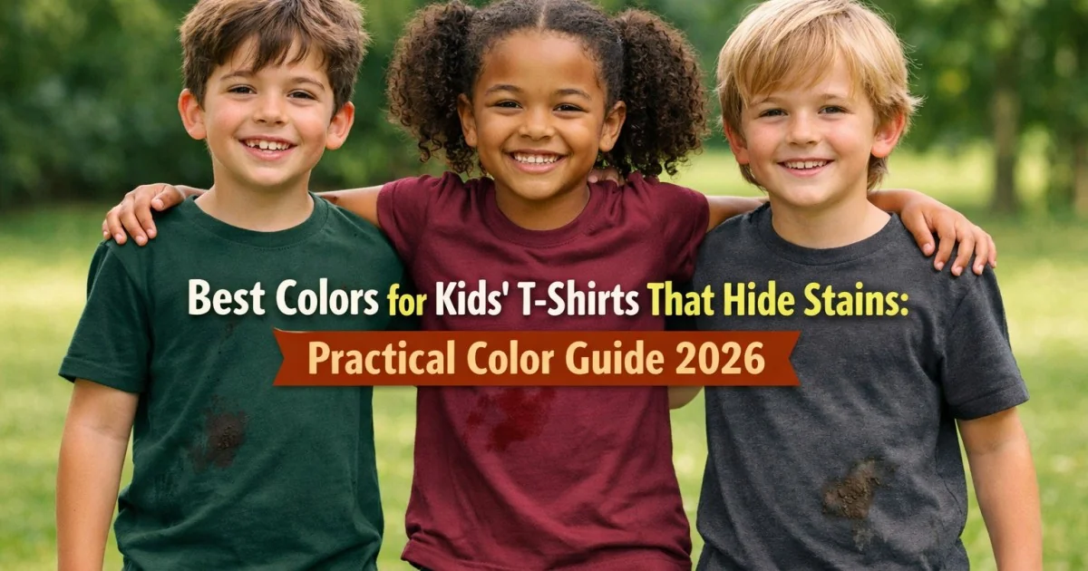 best colors for kids' t-shirts that hide stains