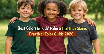 best colors for kids' t-shirts that hide stains