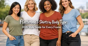 how to choose t-shirts that flatter your frame