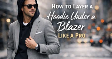how to layer a hoodie under a blazer like a pro