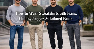 how to style sweatshirts with different pants types