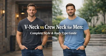 the ultimate guide to v-neck vs crew neck for men