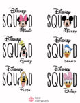 Custom Disney Squad Shirt, Disney Characters Squad Shirts